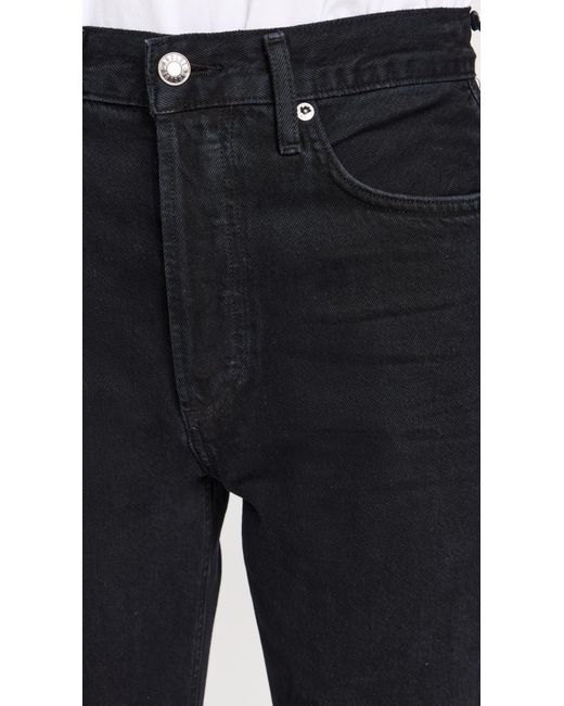 Agolde Black 90's Pinch Waist: High Rise Straight Jeans