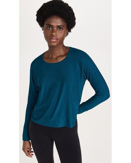 Beyond Yoga Blue Featherweight Daydreamer Pullover