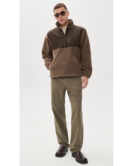Rhythm Brown Stables Half Zip Jacket for men