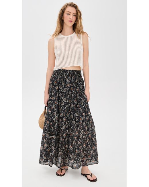 Rails Black Peony Skirt