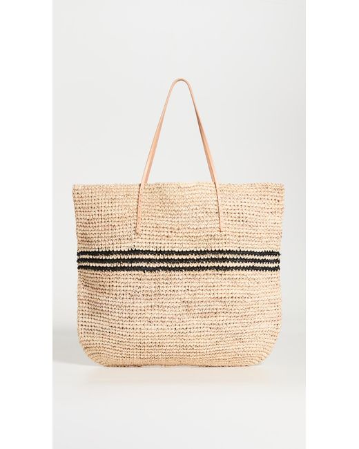 Hat Attack Natural Luxe Stripe Tote