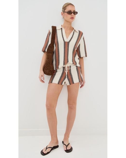 Le Bos Multicolor Striped Shorts