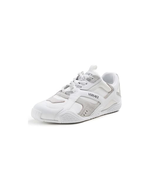 Versace White Leather Sneakers