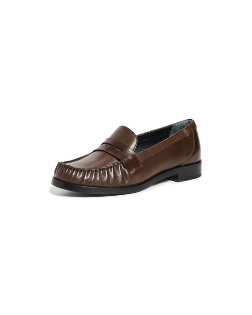 Reformation Brown Ani Ruched Loafers