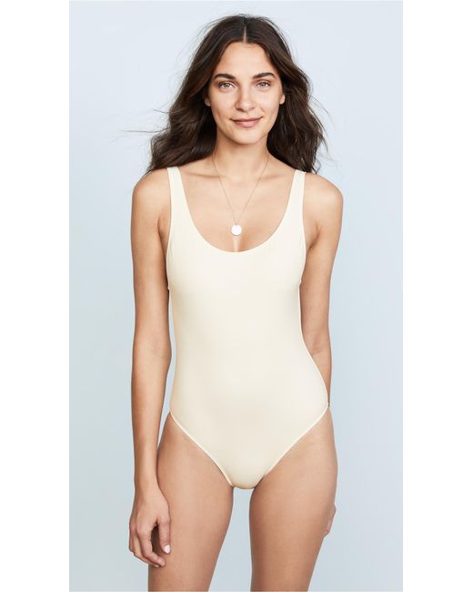 solid and striped white one piece