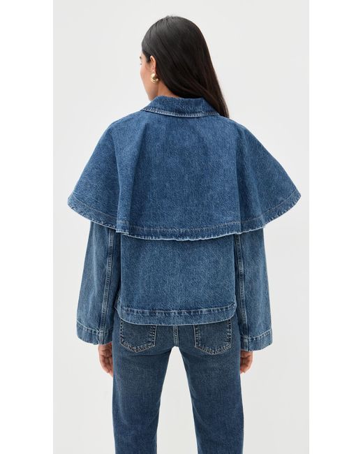 FRAME Blue The Cape Jacket
