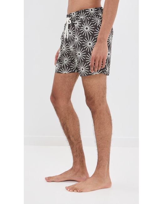 Frescobol Carioca Black Rio Swim Shorts O Sol Print 4 for men