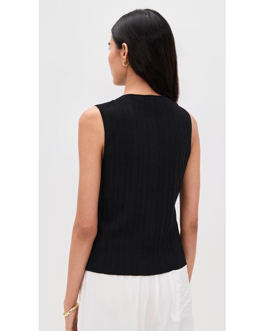 Vince Black Button Up Sweater Shell