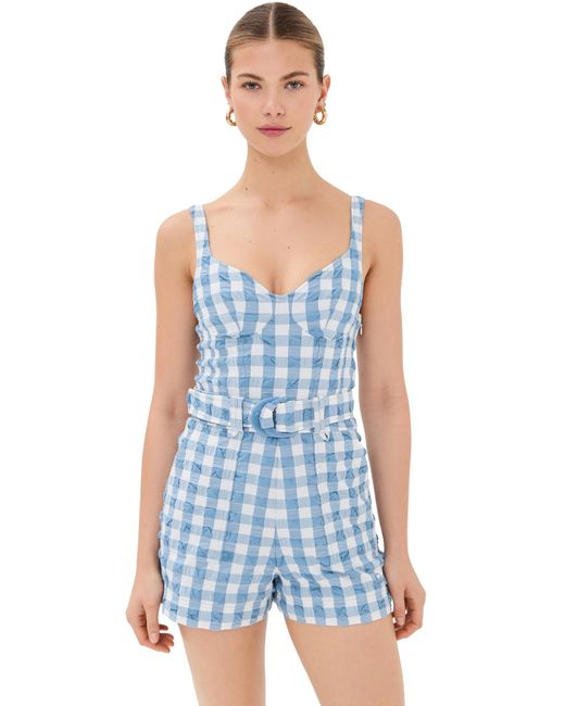 Jonathan Simkhai Blue Kai Bustier Romper