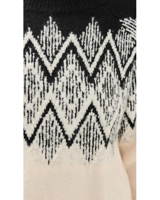 Varley Black Siren Relaxed Jacquard Sweater