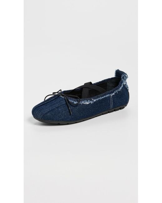 Simone Rocha Blue Ballerina Grip Flats