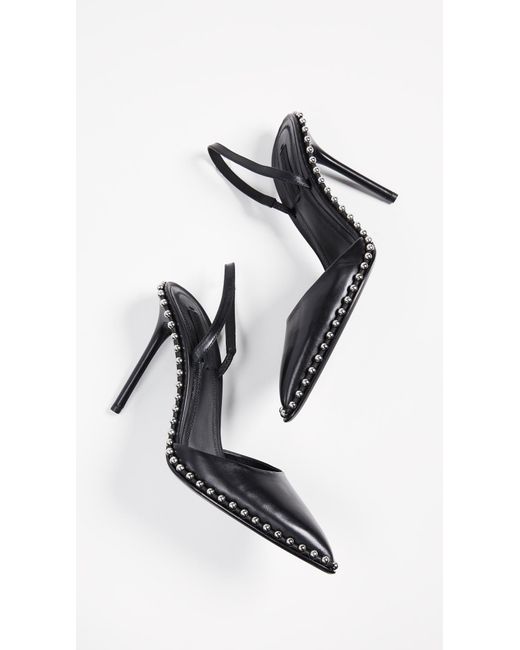 Alexander wang rina discount studded leather slingback pumps