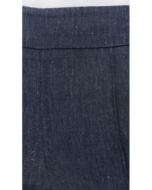 Staud Blue Knack Linen Pants
