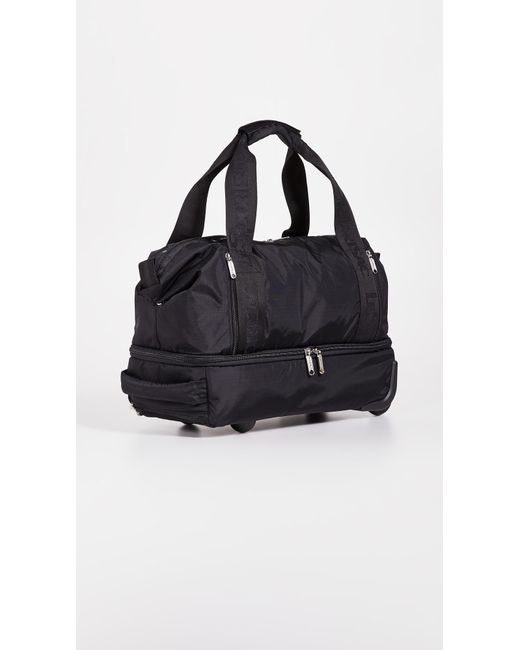 LeSportsac Black Dakota Medium Roller Duffel Bag