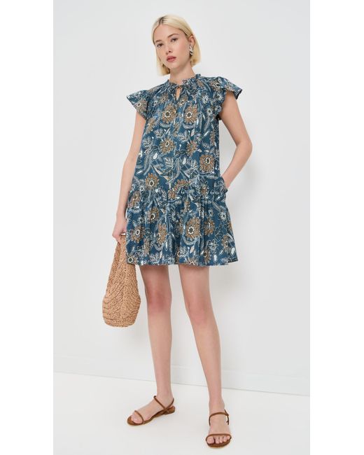 Cleobella Blue Lydia Mini Dress