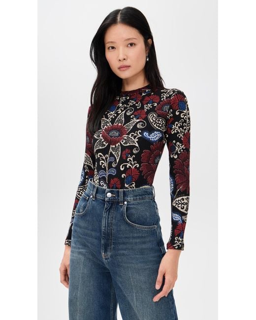 Farm Rio Blue Jersey Bodysuit