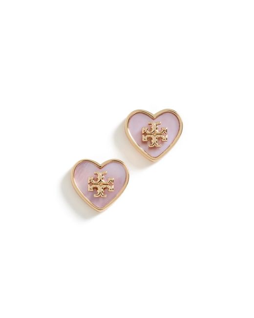 Tory Burch トリーバーチ ハート スタッド ピアス ピンク 関税送料込【Tory Burch】キラハートスタッドピアス (Tory Burch