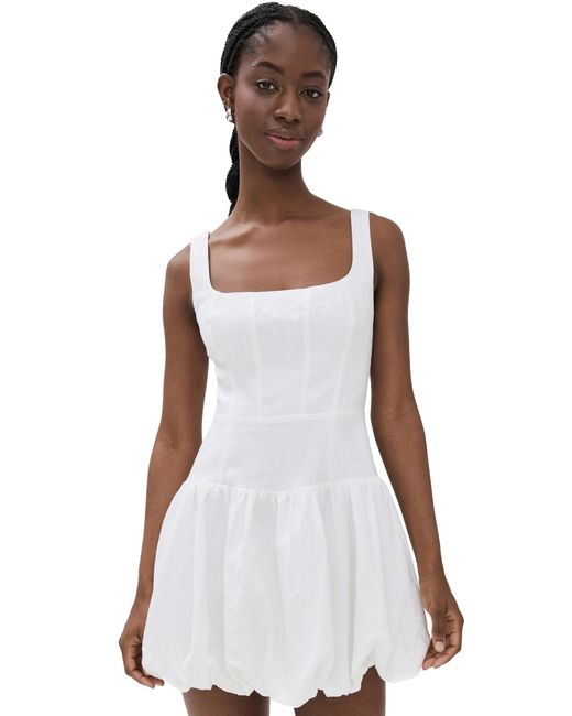 Reformation White Delia Linen Dress