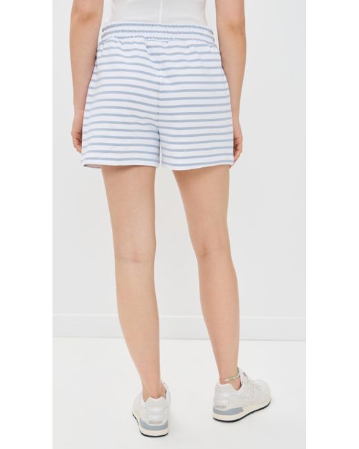 Splendid Blue Cassie Terry Stripe Shorts