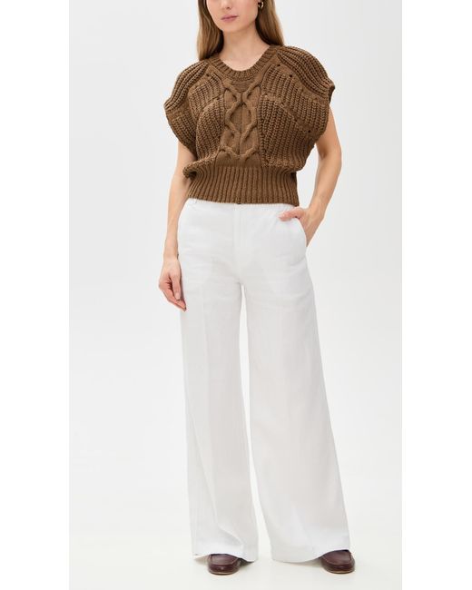 Madewell White The Zoe Relaxed Wide Pants