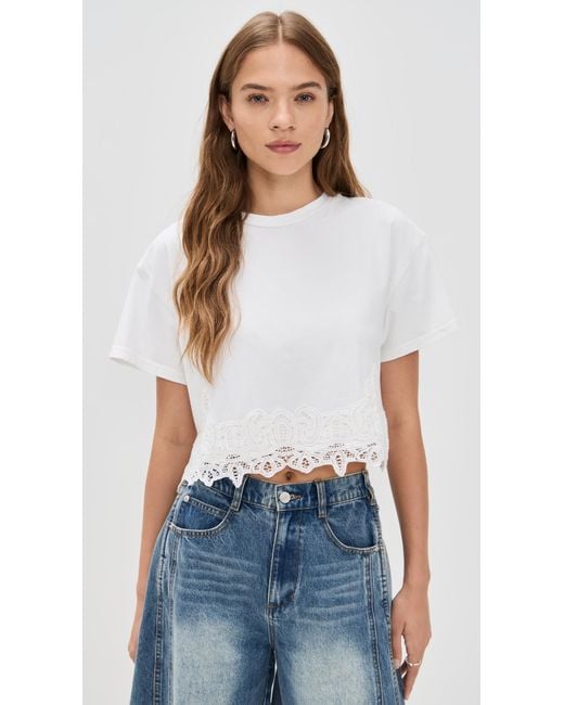 LoveShackFancy Blue Karolin Tee