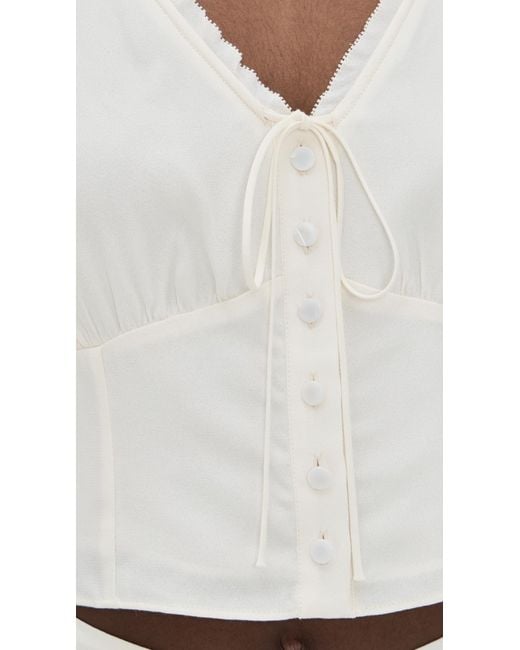 Reformation White Dorothea Two Piece Crepe Set