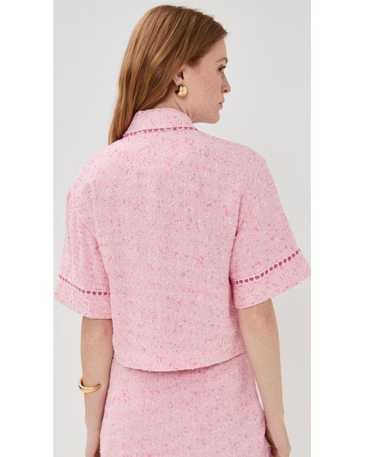Jonathan Simkhai Pink Khloe Button Down