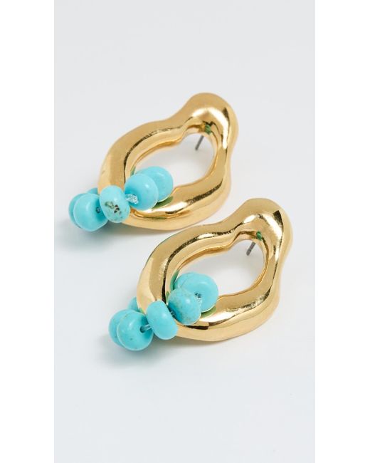 Mayamar Blue Beaded Earrings