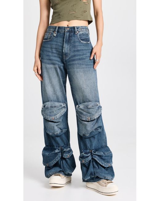 R13 Multi Pockets Utility Jeans in Blue Lyst