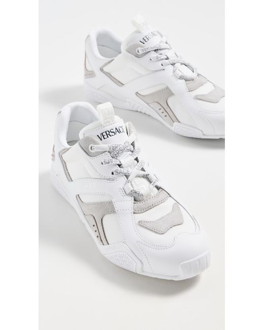 Versace White Leather Sneakers