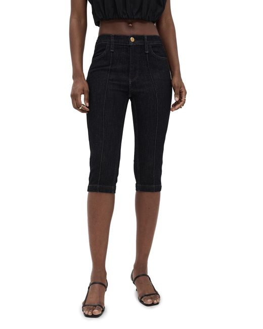 Rag & Bone Black Flexi Kit Mid-Rise Capris