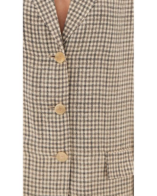 Acne Brown Check Fluid Blazer