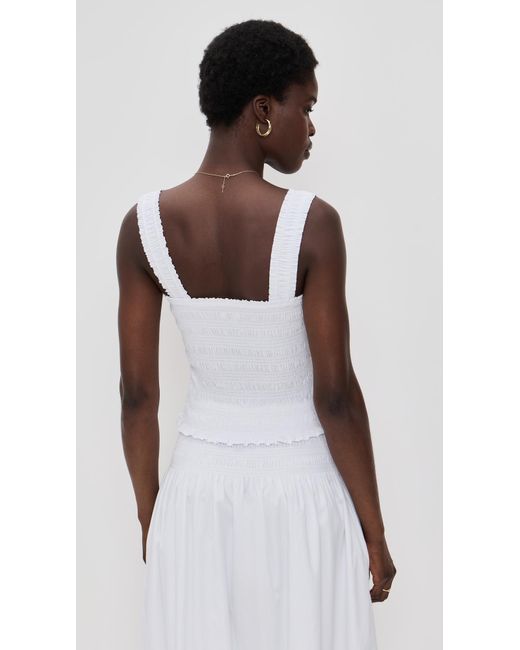 Madewell Black Poplin Smocked Tank