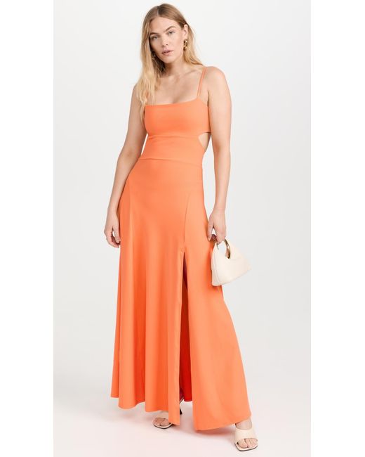 Susana Monaco Orange Cut Out Open String Dress