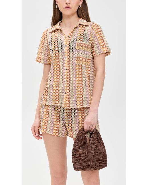 A.L.C. Brown A. L.C. Simone Raffia Bag