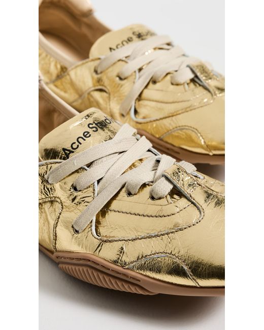 Acne White Bilaria Foil Winter Sneakers