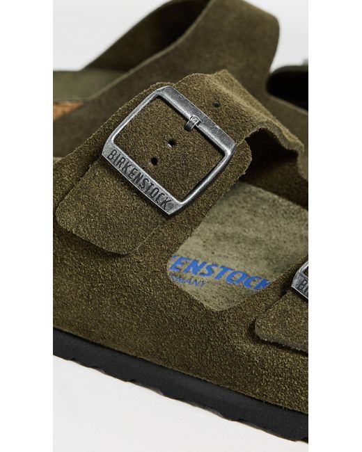 Birkenstock Green Arizona Soft Footbed Sandals for men