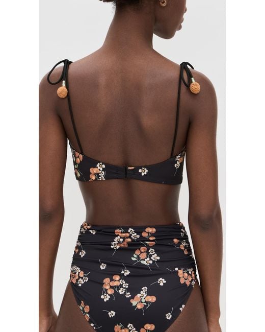 Sea Black Cerise Cherry Bustier Swim Top