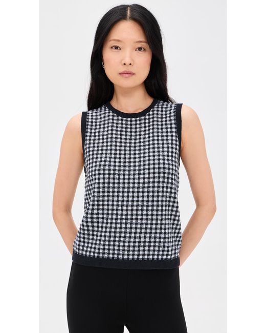 Vince Black Gingham Tank