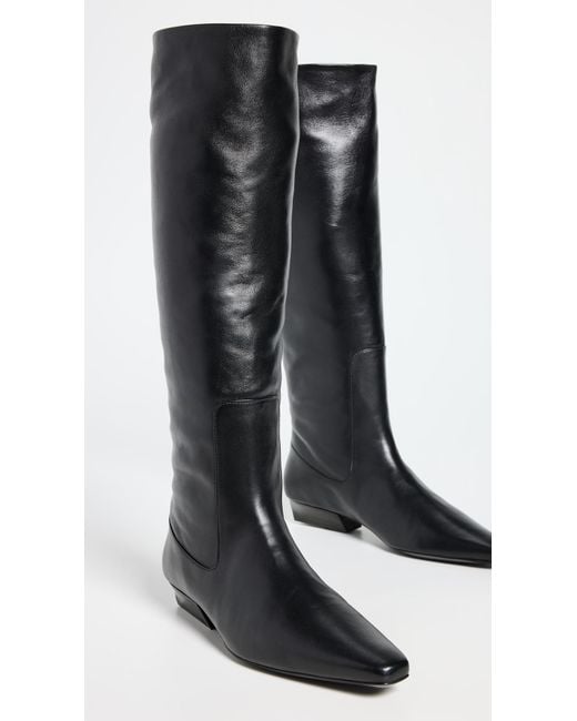 Staud Black Wally Flat Boots