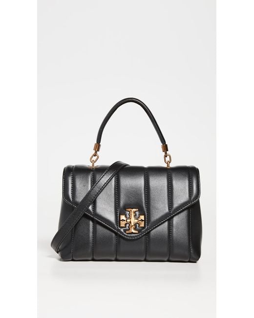 Tory Burch Leather Kira Small Top Handle Satchel in Black | Lyst Canada