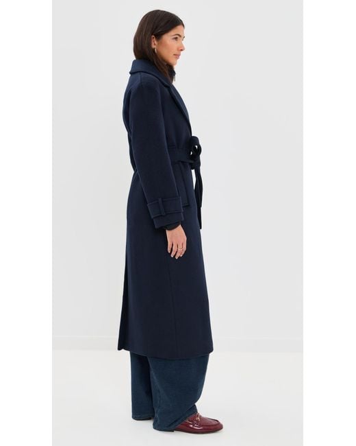 ALIGNE Blue George Wrap Coat