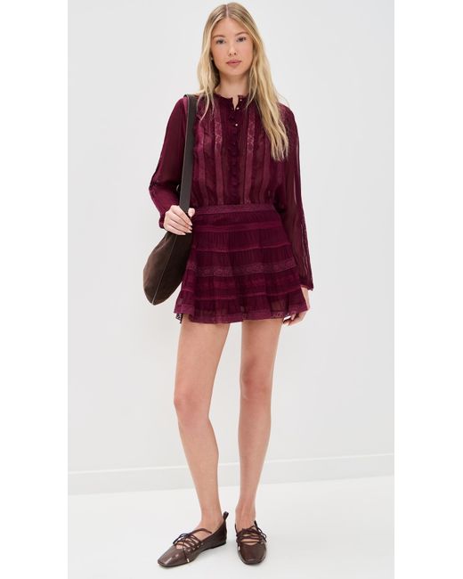 LoveShackFancy Red Alvynne Top