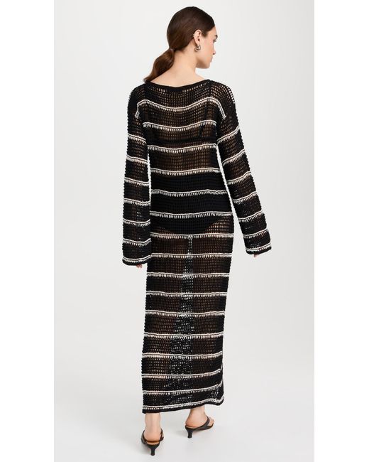 Faithfull The Brand Black Jesolo Crochet Dress