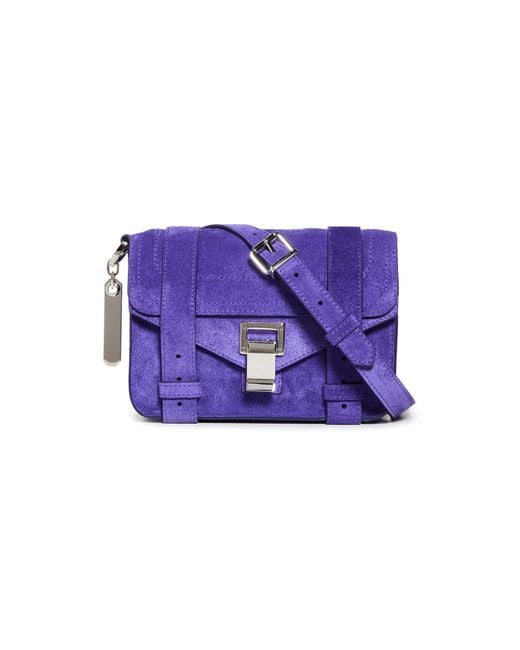 Proenza Schouler Suede Ps1 Mini Crossbody Bag in Purple Lyst