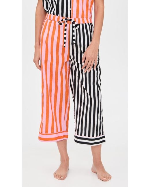 Printfresh Red Short Sleeve Cropped Pajama Set