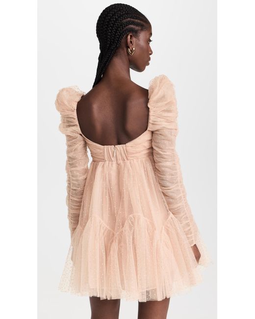 Zimmermann Pink Tulle Ruched Mini Dress
