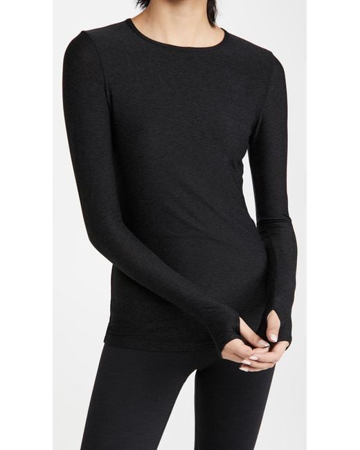 Beyond Yoga Black Classic Crew Pullover
