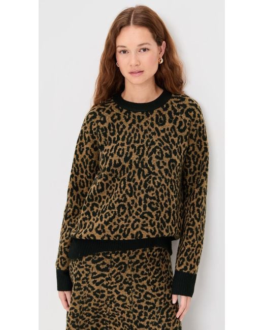 Le Bos Black Cheetah Pullover