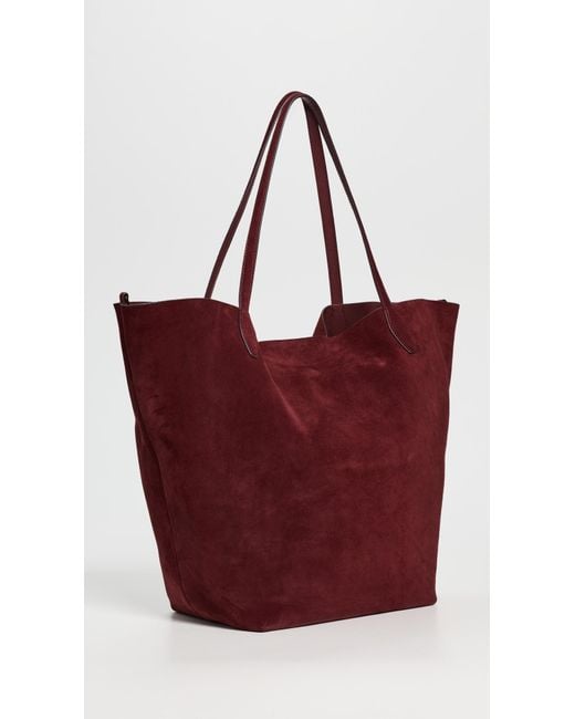 Madewell Red Oversized Soft Grain Shopper Tote